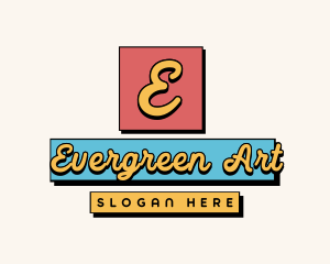 Geometric Retro Art logo design