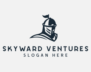 Knight Armor Helmet logo design