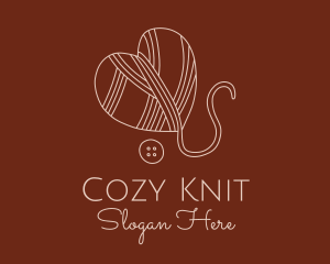 Heart Knit Thread logo design
