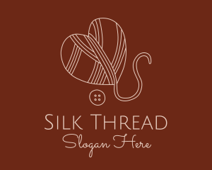 Heart Knit Thread logo design