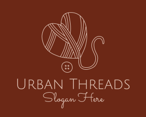 Heart Knit Thread logo design