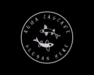 Koi Fish Aquarium logo design