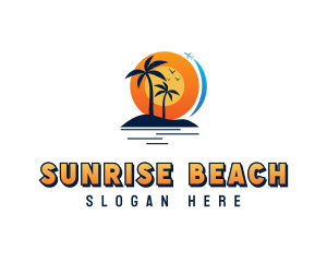 Tropical Beach Vacation logo design