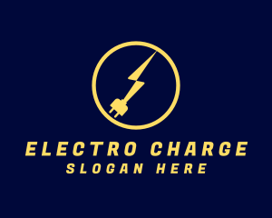 Electric Bolt Plug logo design