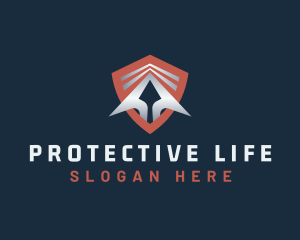 Arrow Shield Protection logo design