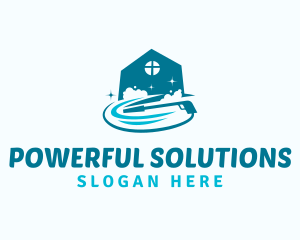 Power Wash Housekeeping logo design