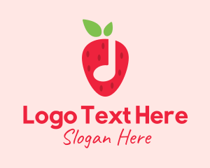 Strawberry Music Note logo