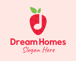 Strawberry Music Note logo