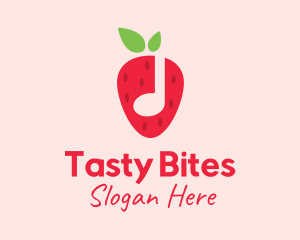 Strawberry Music Note logo