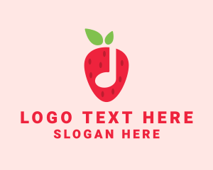 Strawberry Music Note logo