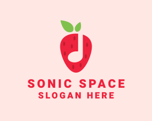 Strawberry Music Note logo
