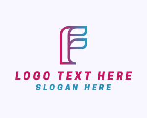 Logistics Courier Letter F logo