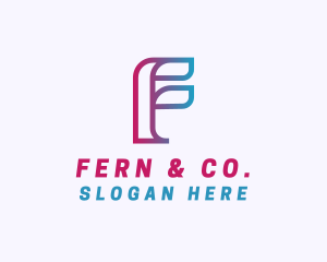 Logistics Courier Letter F logo design