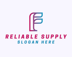 Logistics Courier Letter F logo