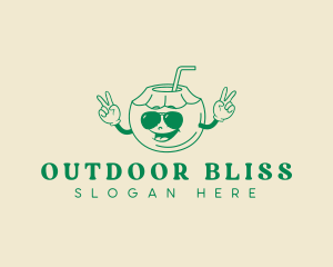 Coconut Juice Sunglasses logo design