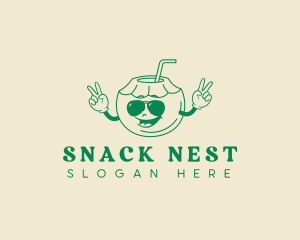 Coconut Juice Sunglasses logo design