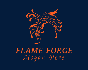 Phoenix Flame Bird  logo design