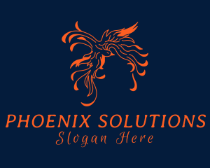 Phoenix Flame Bird  logo design