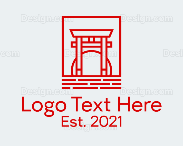 Japanese Torii Gate Logo