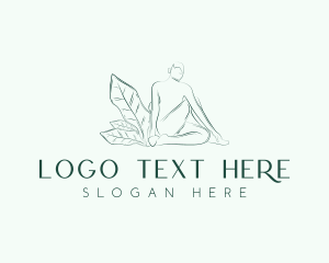 Stretching - Yoga Human Stretching logo design