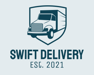 Delivery Transport Truck logo design