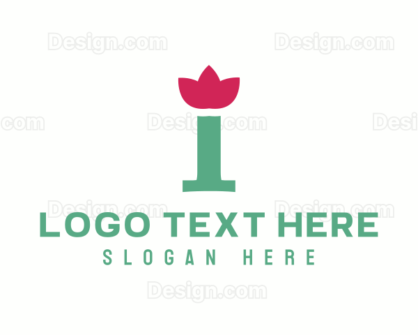 Green & Pink Floral I Logo