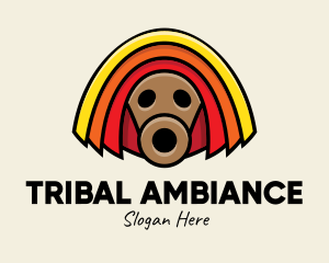 African Tribal Mask logo