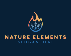 Fire Ice Temperature logo design