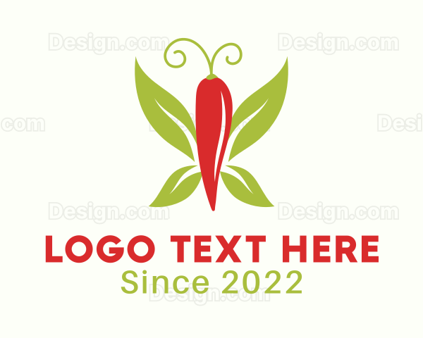 Chili Pepper Butterfly Logo