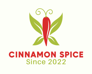 Chili Pepper Butterfly logo design