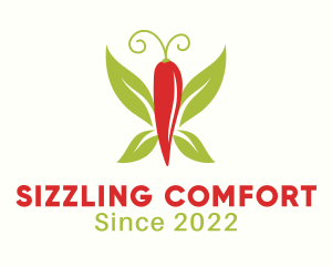 Chili Pepper Butterfly logo