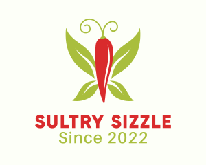 Chili Pepper Butterfly logo