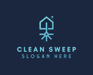 Clean Broom Housekeeping logo design