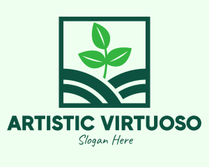 Organic Plant Seedling logo design