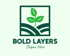 Organic Plant Seedling logo design