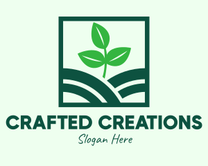 Organic Plant Seedling logo design