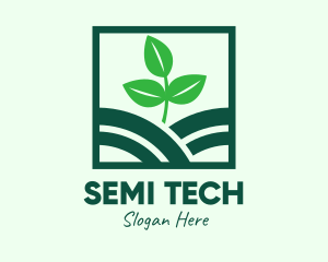 Organic Plant Seedling logo design