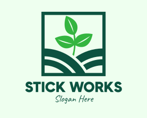 Organic Plant Seedling logo design