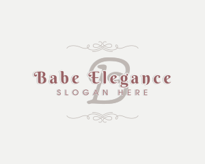 Retro Elegant Wedding Ornament logo design