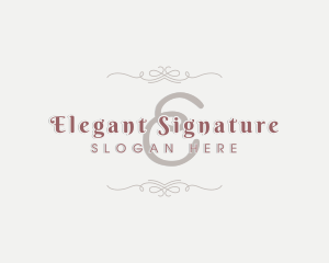 Retro Elegant Wedding Ornament logo design