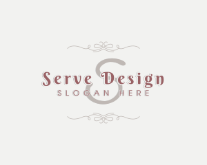 Retro Elegant Wedding Ornament logo design