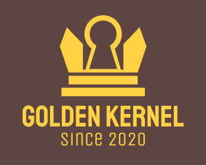 Golden Key Crown logo design