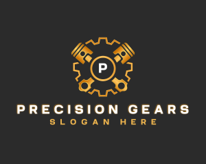 Piston Gear Machinery logo design