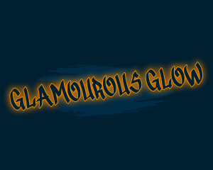 Glowing Graffiti Wordmark logo design