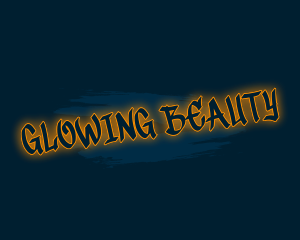 Glowing Graffiti Wordmark logo