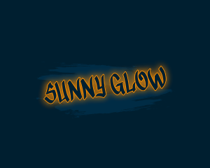 Glowing Graffiti Wordmark logo design