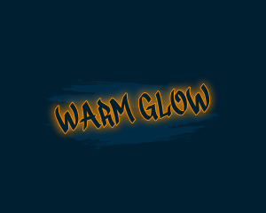 Glowing Graffiti Wordmark logo design