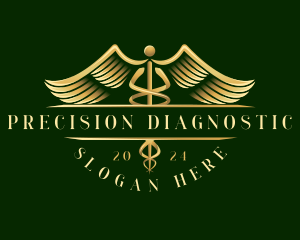 Medical Healthcare Caduceus logo design