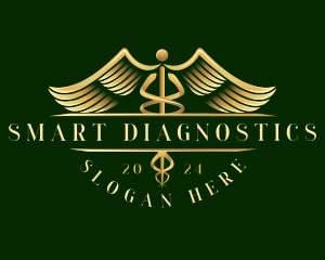 Medical Healthcare Caduceus logo design