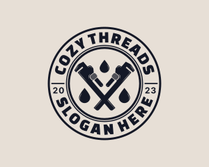 Drainage Pipe Wrench logo design